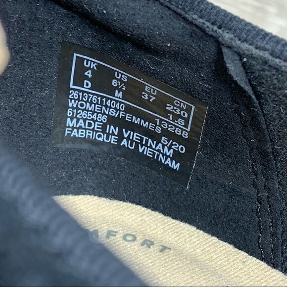 Clarks “Gracelin Jonas” Black Velvet Suede Bow Flats 6.5M - Picture 7 of 7